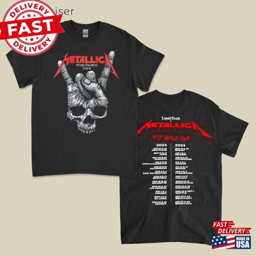 Tour Metallica  T-Shirt  Classic 2 Sided